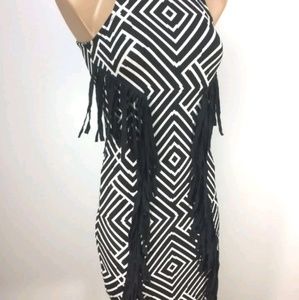 NWT Material Girl bodycon halter fringe Macy's